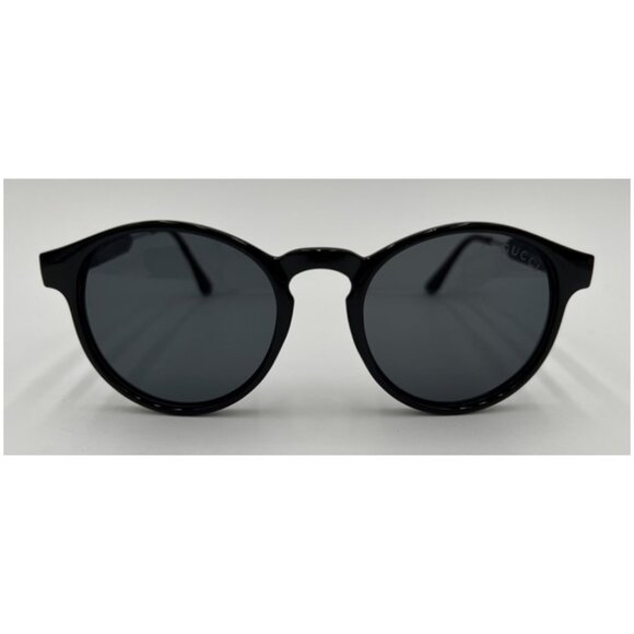 NIB-Gucci 6811 Retro Round Black Acetate/Metal Sunglasses - 49mm - Picture 4 of 12